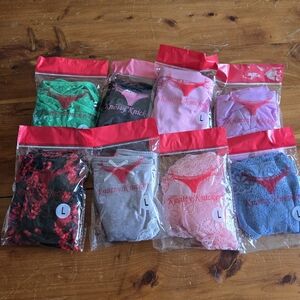 NEW set of 8 Knotty Knickers ladies panties variety lot bundle Sz Large lace